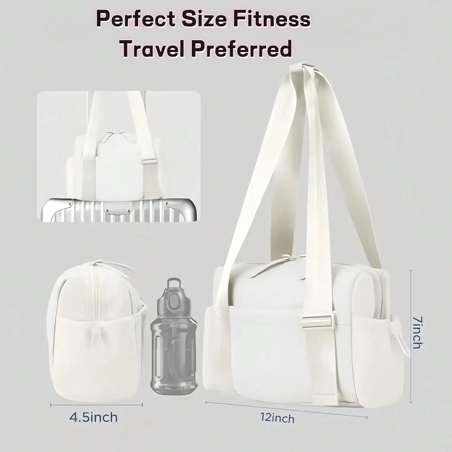 Cute Small Gym Tote Bag for Women with Wet Compartment - silverfoxgoods
